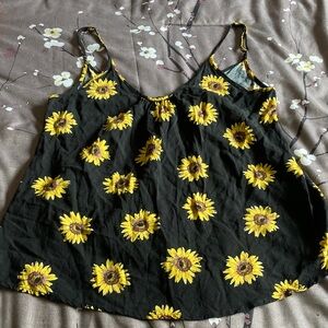 Sunflower print cami